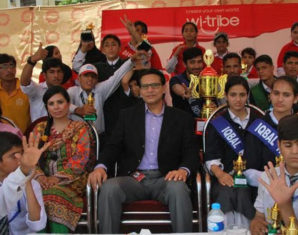 Mr. Azfar Noman Jafri (Director IT, wi-tribe Pakistan) along with the team and the winners of HIC Sports Gala 2015 at National Special Education Centre for Hearing Impaired Children