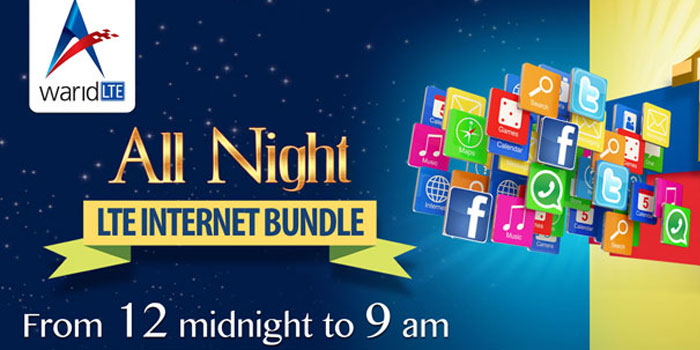 Warid Brings All Night Internet Offers