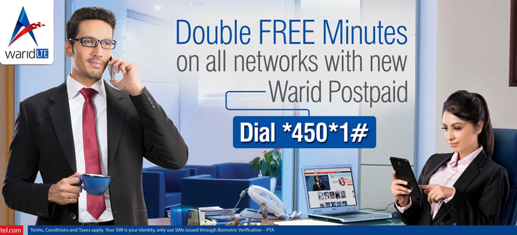 Warid Offers Double Free Minutes for Postpaid Subscriptions
