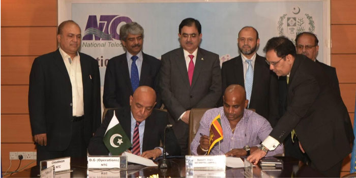 Sanath Jayasuria MD GEOTEL Lanka Signs International Telecom Service Agreement with NTC
