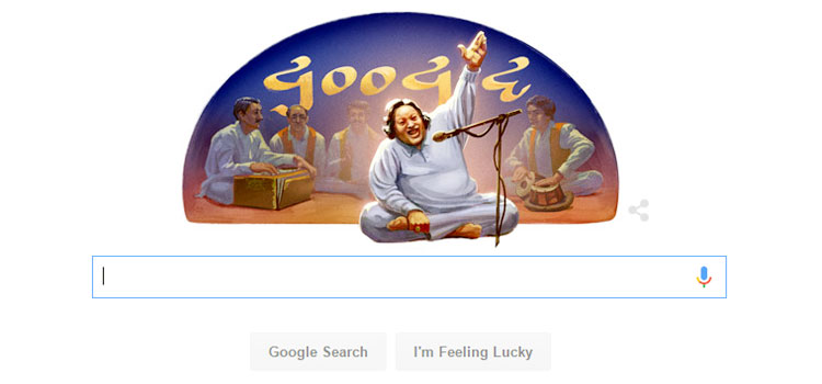 Google Honors Nusrat Fateh Ali Khan With Doodle in India and Pakistan