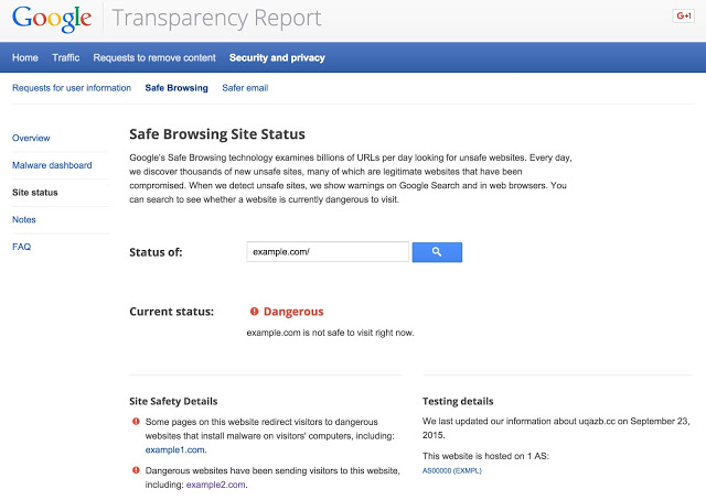 google transparency report