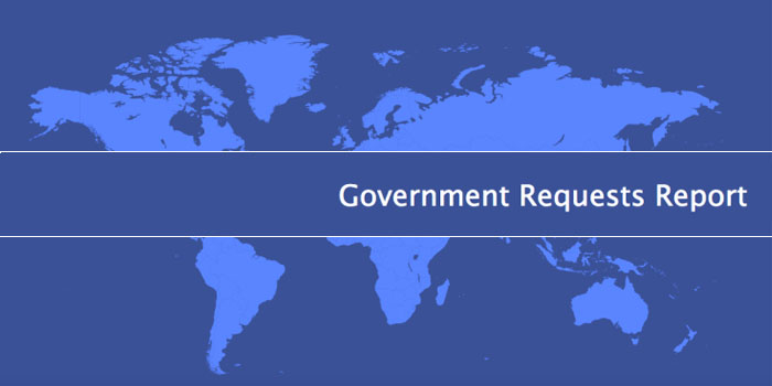 facebook government request for data report