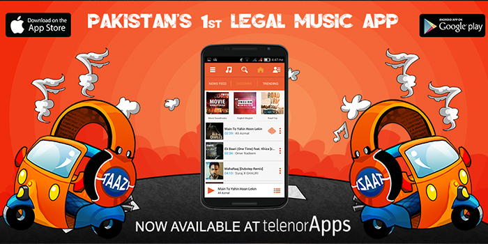 Pakistan’s First Legal Music App ‘Taazi’ is Now On Telenor Apps Store
