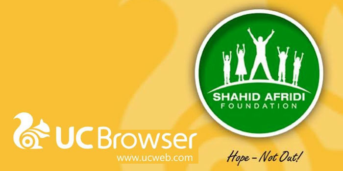 UC Browser Selects Shahid Afridi Foundation as its First CSR Initiative Partner