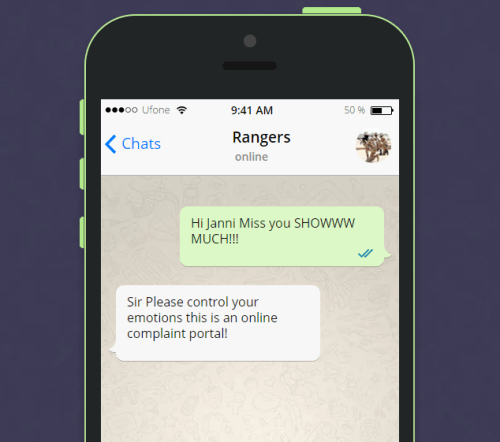 Rangers WhatsApp hotline prank 3