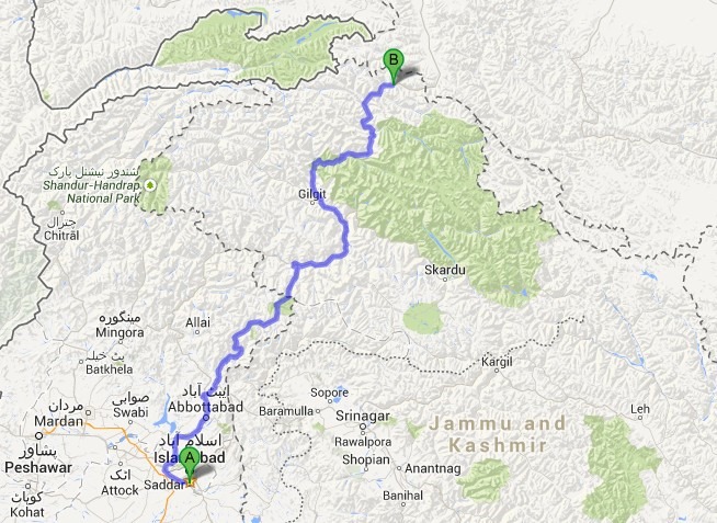 Pak-China Optical Fiber Cable in Map