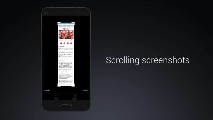 MIUI 8 Scrolling screenshot