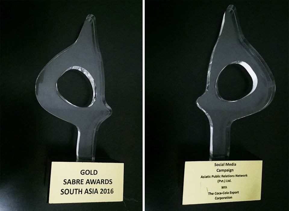 Gold SABRE Award 2016 South Asia