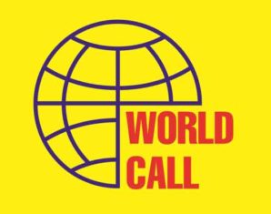 WorldCall logo in yellow