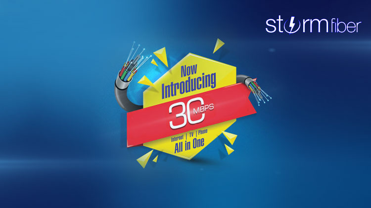 Storm Fiber Offers 30Mbps Unlimited Broadband for Just Rs. 3,999