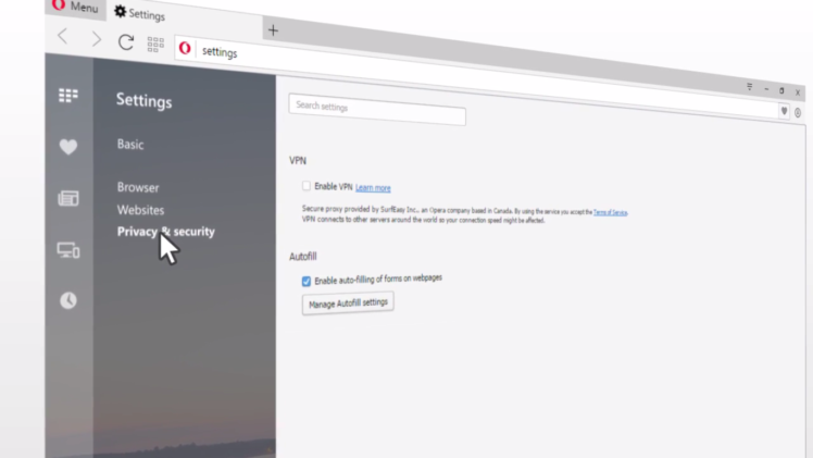 Opera Browser Now Comes with a Free Built-in VPN
