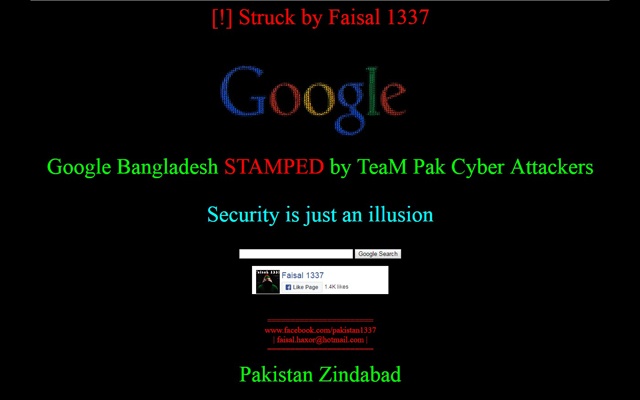 Pakistani Hacker Group Takes Down Google Bangladesh Momentarily
