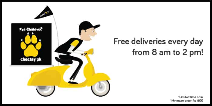 Cheetay.PK Brings Free Food Delivery and Promos for Lahoris