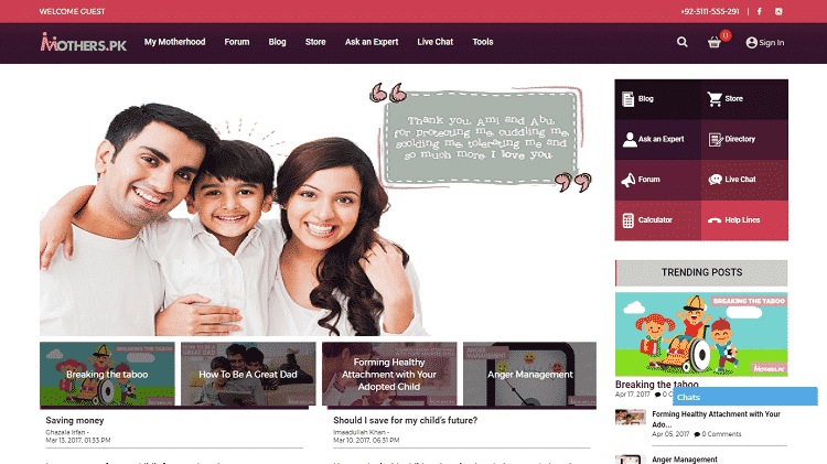 Mothers.PK is a One Stop Portal for All Parents