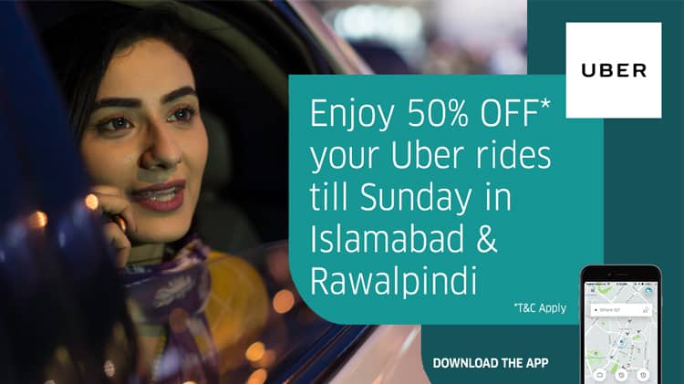 Uber is Offering 50% Off on Trips in Islamabad and Rawalpindi