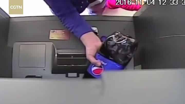 Woman Destroys ATM by Pouring Pepsi Into It