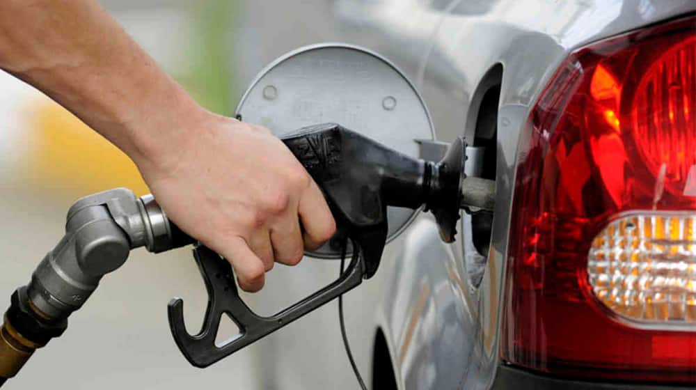fueling petrol in a car