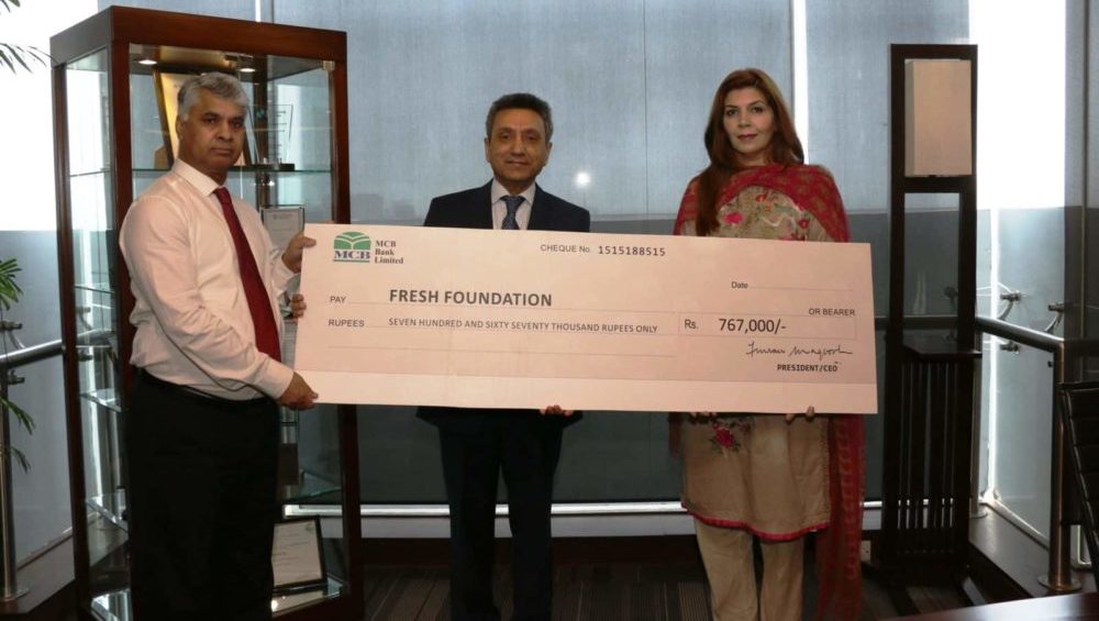 MCB Bank Donates Rs 767,000 to Fresh Foundation