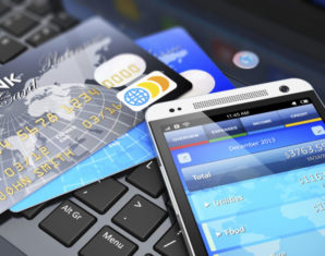 the bank card ,mobile banking