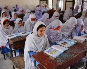 pakistani girls studying in class room