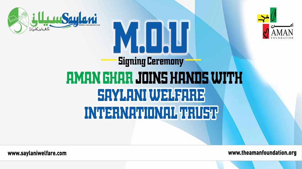 Aman Ghar Joins Hands with Saylani Welfare International Trust