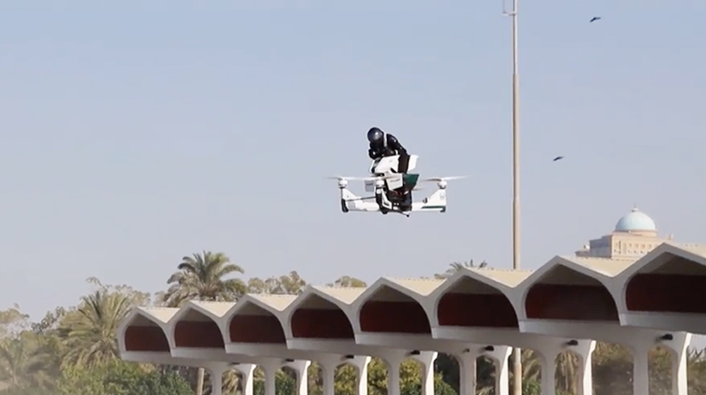 Flying Motorbike Drones Fight Street Crime in Dubai