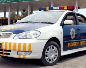 Motorway police car