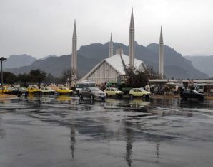 Faisal mosque Islamabad Rain