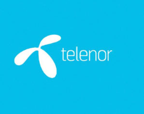 telenor logo in light blue