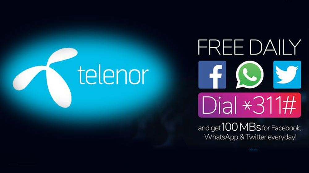 Telenor Launches Free Facebook, Twitter & WhatsApp Offer
