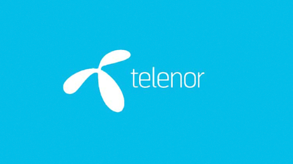 telenor logo in light blue