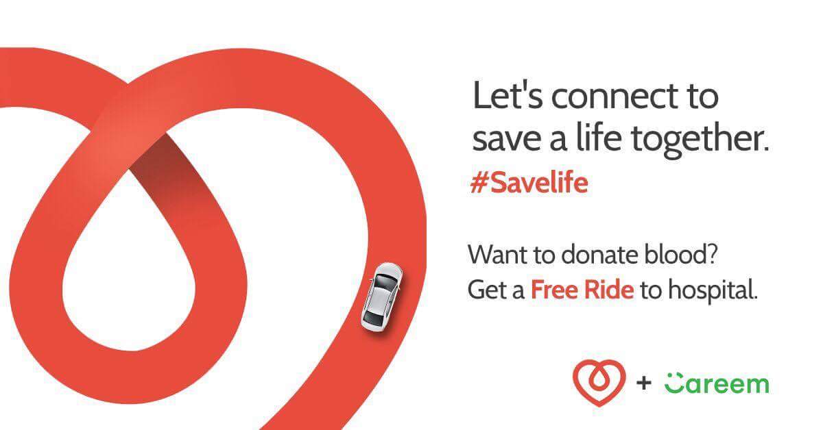 Careem & Save Life Connect Offer Free Rides for Blood Donors