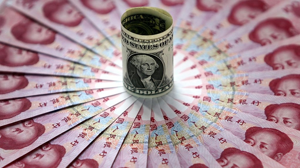 US Dollar on Chinese Yuan
