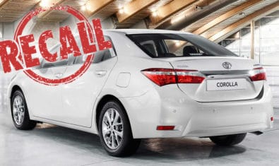 Corolla Grande Recall from Toyota