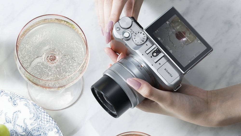 Fujifilm X-A5 Mirror less camera in silver