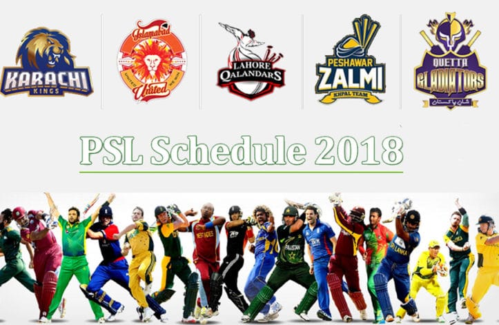 psl schedule 2018