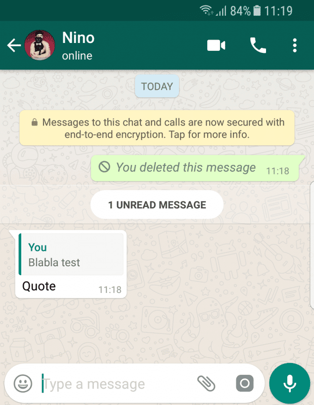See Whatsapp Delete Message 