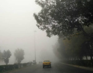 Karachi Fog on Road