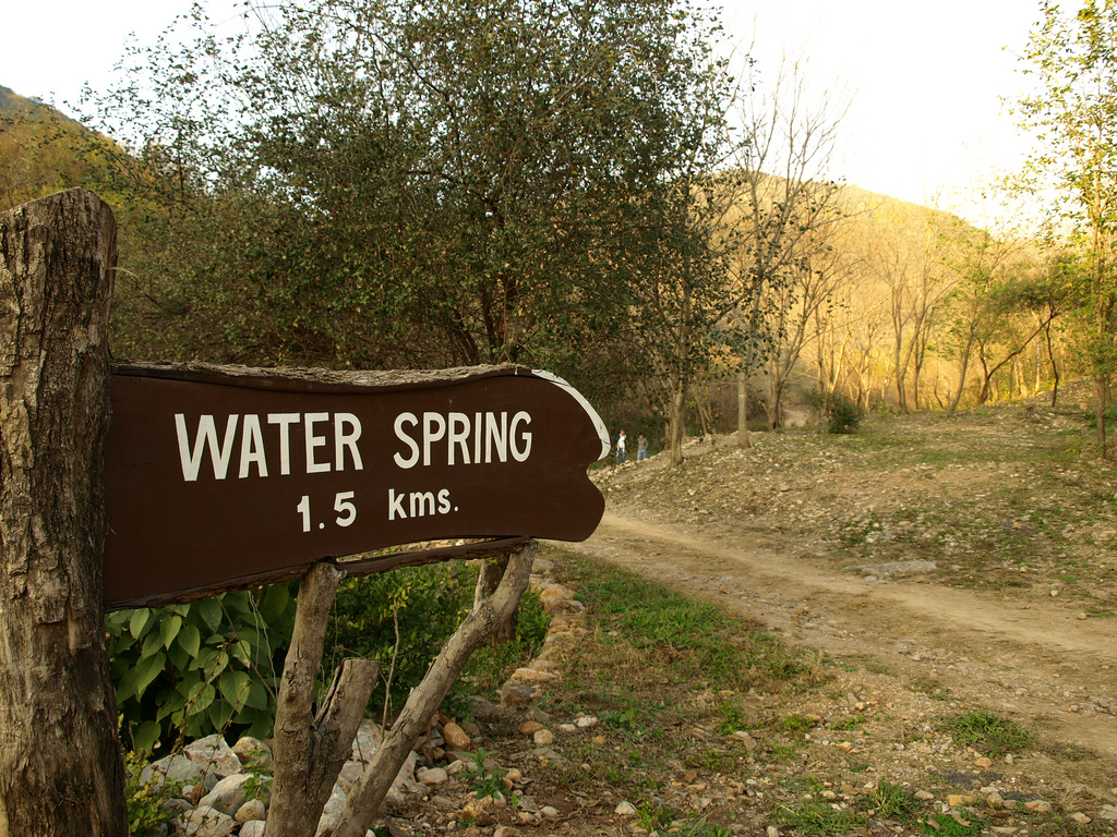 Sign Board Water Spring
