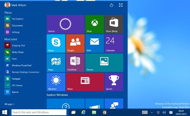 Windows 10 Preview Build
