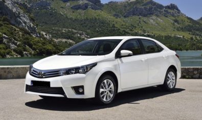 White Toyota Corolla