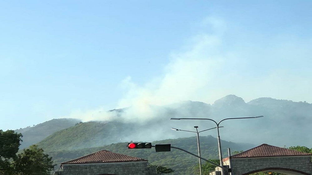 smoke on margalla hills