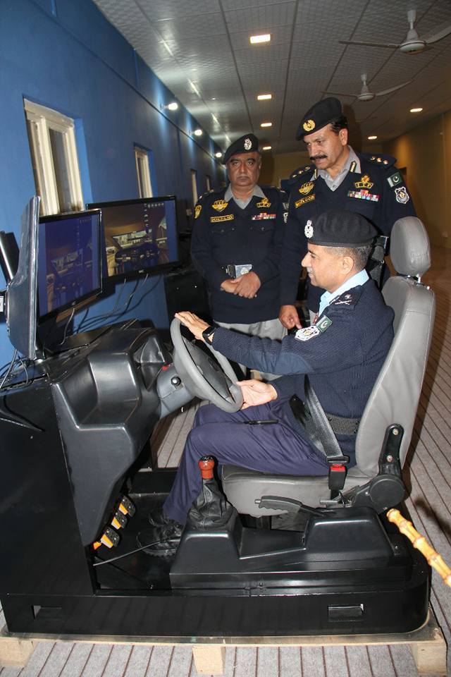 Sultan Azam Taimuri Testing the Driving Simulator