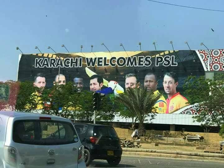 Karachi Welcomes PSL Poster in Karachi