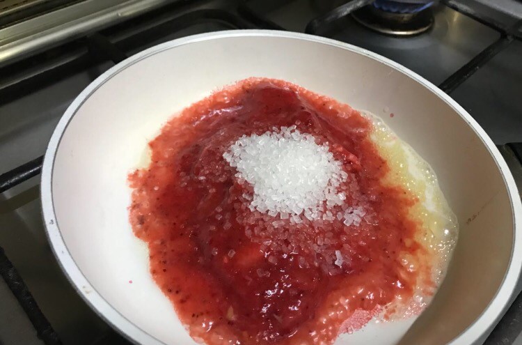 strawberry sugar and butter