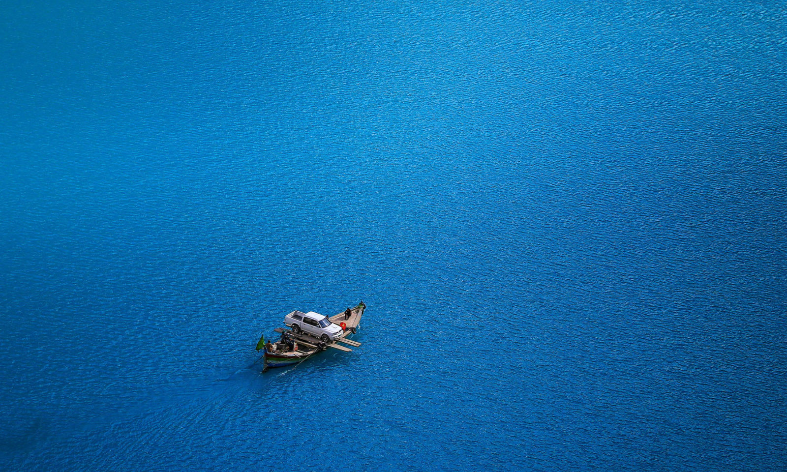 attabad lake deep blue water
