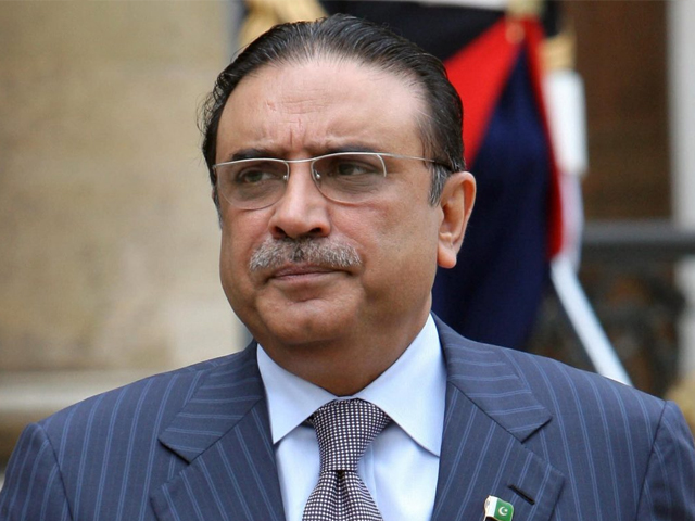 Zardari in blue suit