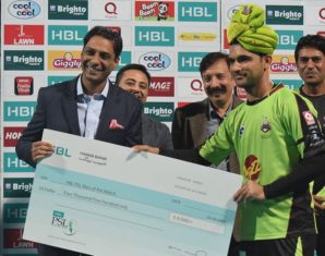 Fakhar Zaman wins Man of the Match Award for his innings