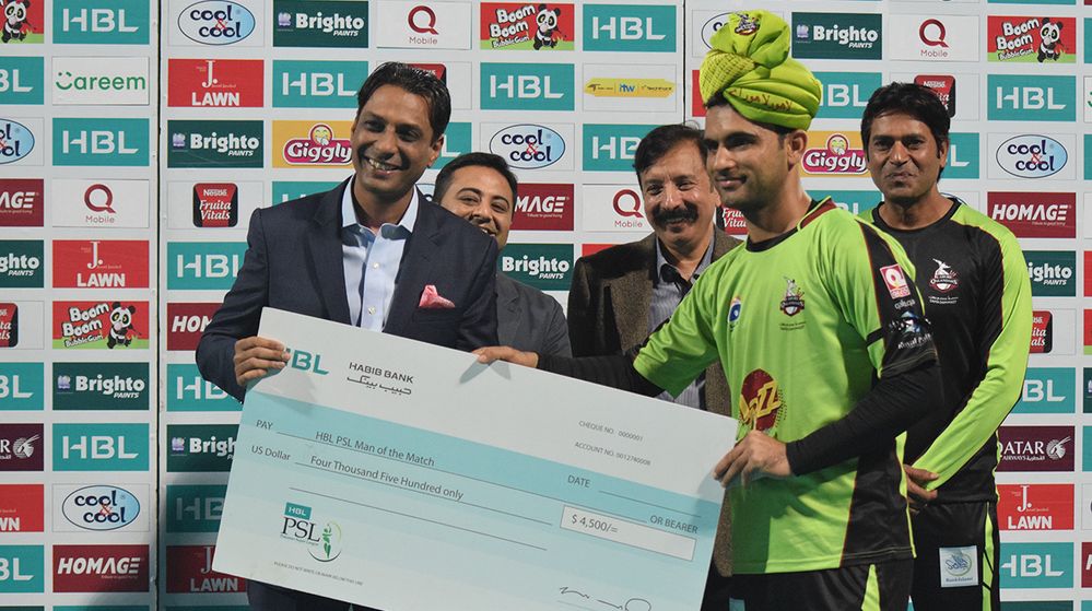 Fakhar Zaman wins Man of the Match Award for his innings